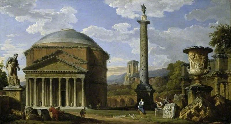 Capriccio di rovine romane con il Pantheon - Fitzwilliam Museum, Cambridge